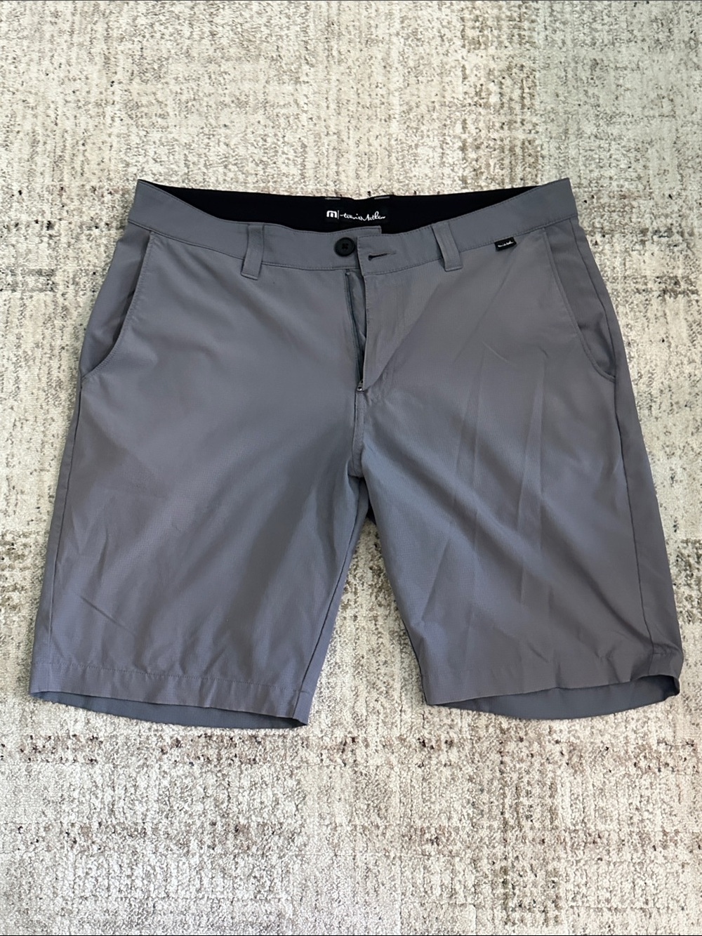 Travis Mathew Gray Flat-Front Performance Shorts